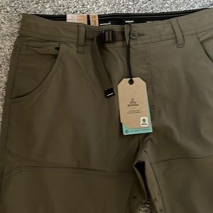 prAna mens Stretch Zion Pant II.  33 36. Slate Green. NWT